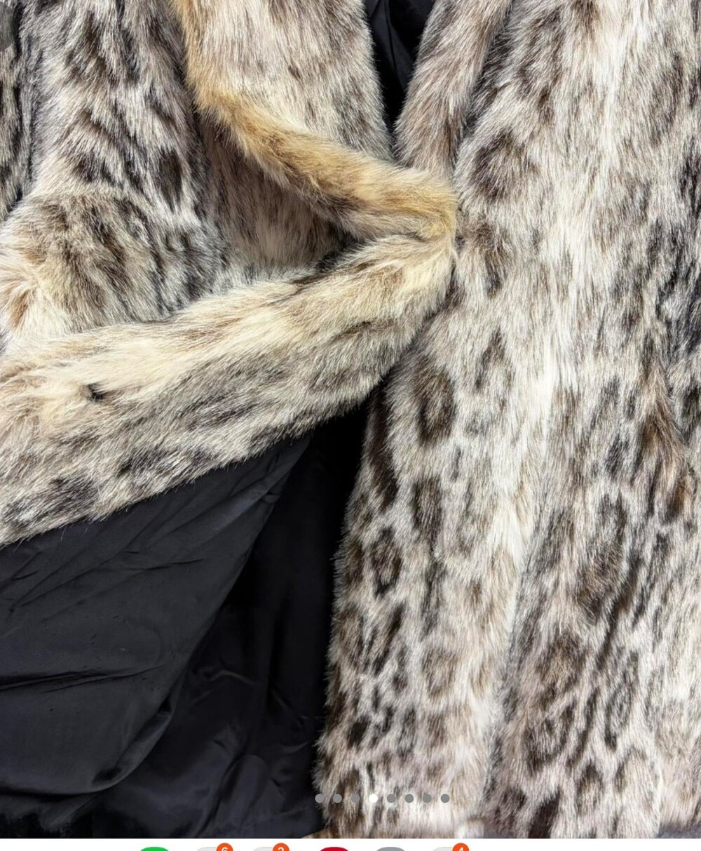 Vintage Azzurri Leopard-Print Faux Fur Teddy Coat in Brown and Cream Tones - Picture 2 of 6